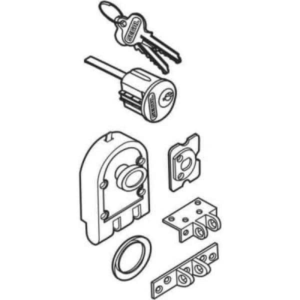 Deadbolt, Solid Bronze Alloy, Brushed Brass, Angle and Flat Strike, Single Cylinder