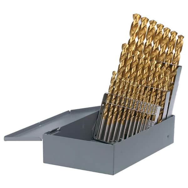 Bosch 3/8 in. Titanium Fractional Metal Index Drill Bit Set for Steel, Copper, Wood, PVC, and Stainless Steel (29-Piece)