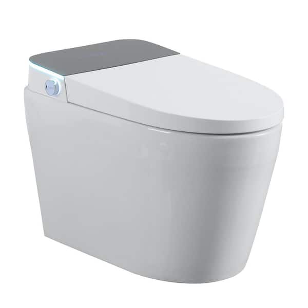 Tankless Smart Toilet With Bidet Built In One-piece Bidet Toilet Seat Auto Open/Close Warm Water and Dry with Black