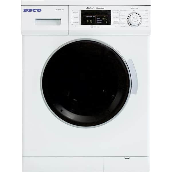 Deco All-in-one 1.6 cu.ft. 110V White 1200 RPM Version 2 Compact Washer, Ventless/Vented Electric Dryer w/ Sensor Dry Feature