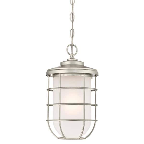 Westinghouse Ferry 1-Light Brushed Nickel Outdoor Hanging Pendant