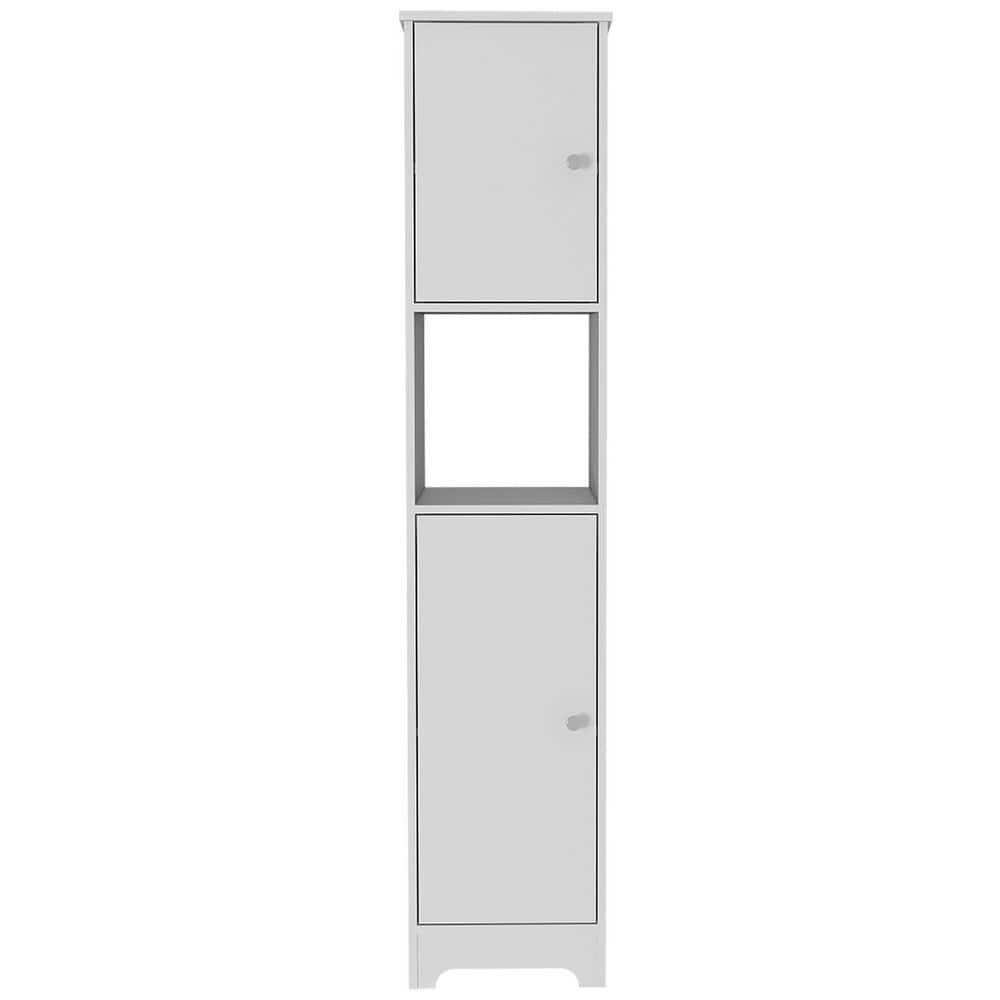 14.37 in. W x 16.04 in. D x 67.80 in. H White MDF Freestanding Linen Cabinet with 1-Shelf price history on PriceWatchPro
