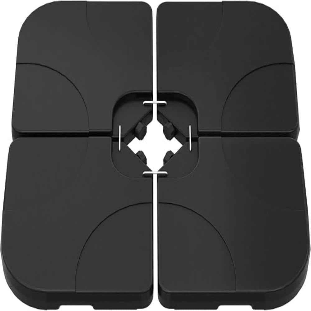 4Pcs 230 lbs Cantilever Patio Umbrella Base with Lock Pins - Heavy Duty Sand/Water Fillable Offset Stand price history on PriceWatchPro