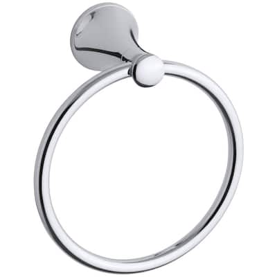 Coralais Towel Ring in Polished Chrome