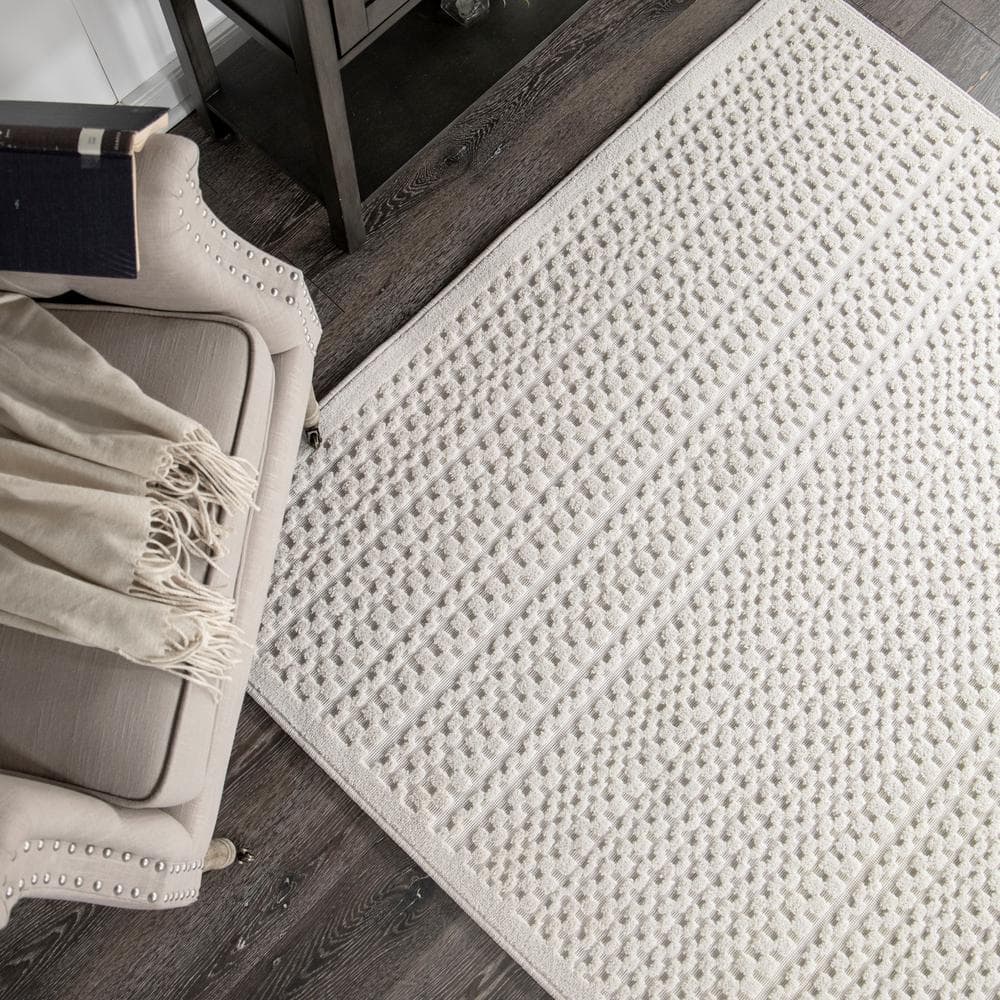Natural Gray High Low Indoor Outdoor Area Rug