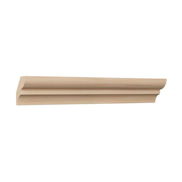 Ekena Millwork WM75 0.56 in. D x 1.63 in. W x 96 in. L Wood Alder Crown Moulding