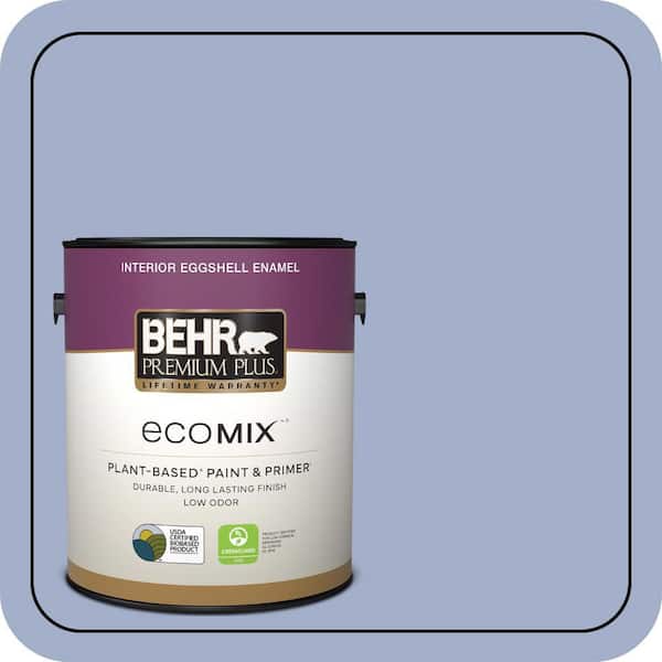 1 gal. #610D-4 Bellflower Eggshell Enamel EcoMix Plant-Based Interior Paint & Primer