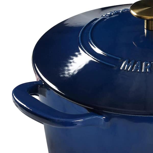 Martha Stewart Cookware Sets Navy - Navy Martha Stewart Enamel Cast Iron  Dutch Oven Set - Yahoo Shopping
