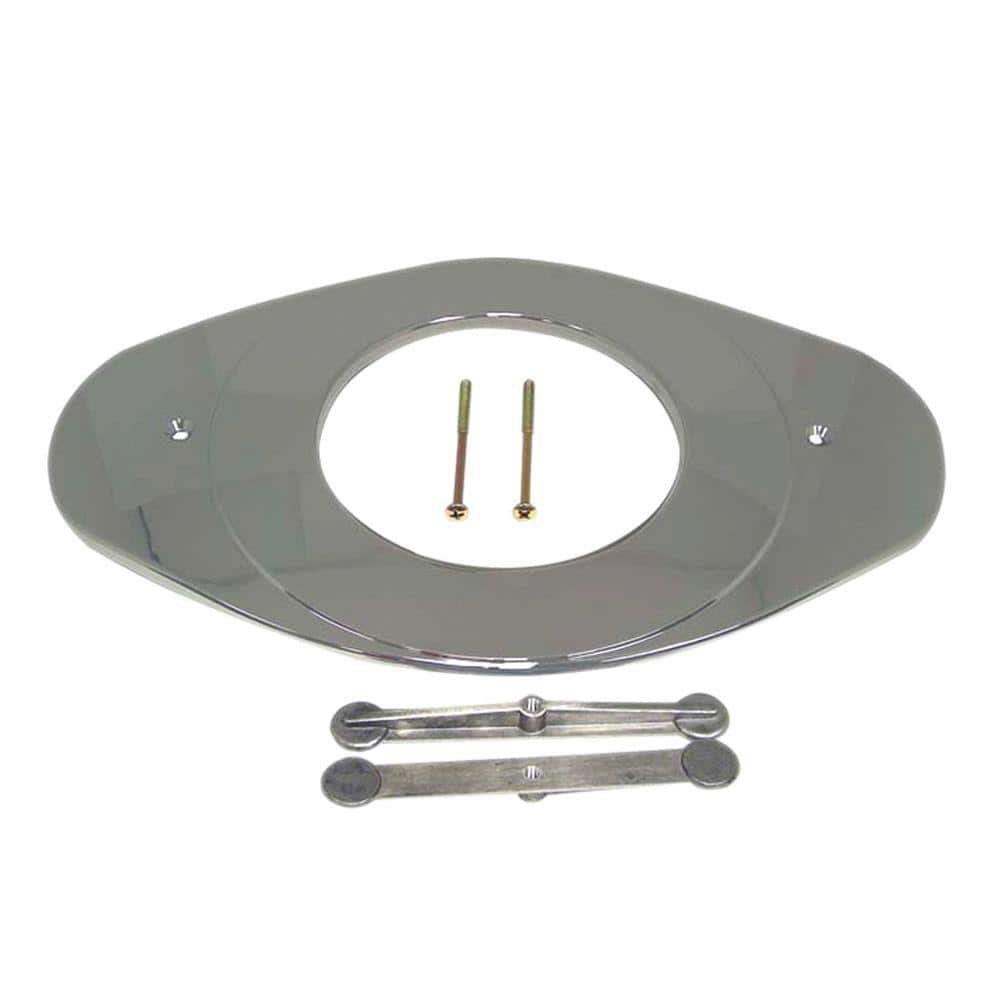 Chrome Plastic Faucet Remodeling Plate with Mounting Hardware
