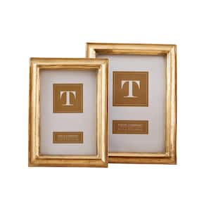 Chatelet Gold Leaf Resin Picture Frames Includes 2-Sizes: 4 in. x 6 in. and 5 in. x 7 in. (Set of 2)