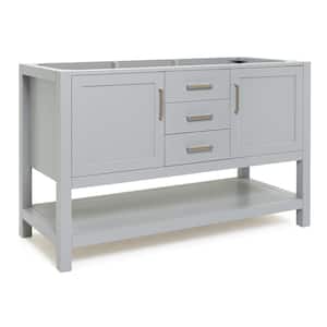Bayhill 54 in. W x 21.5 in. D x 34.5 in. H Freestanding Bath Vanity Cabinet Only in Grey