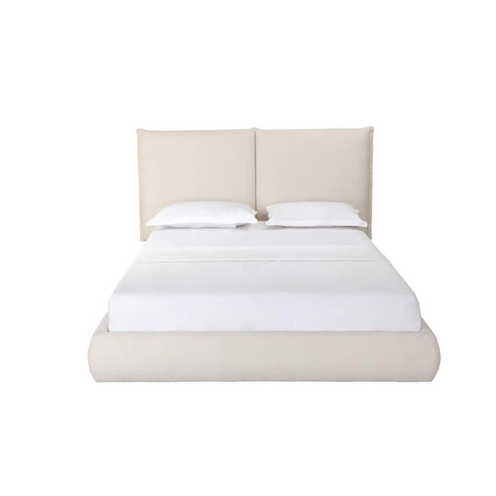 Brown Wood Frame Queen Panel Bed