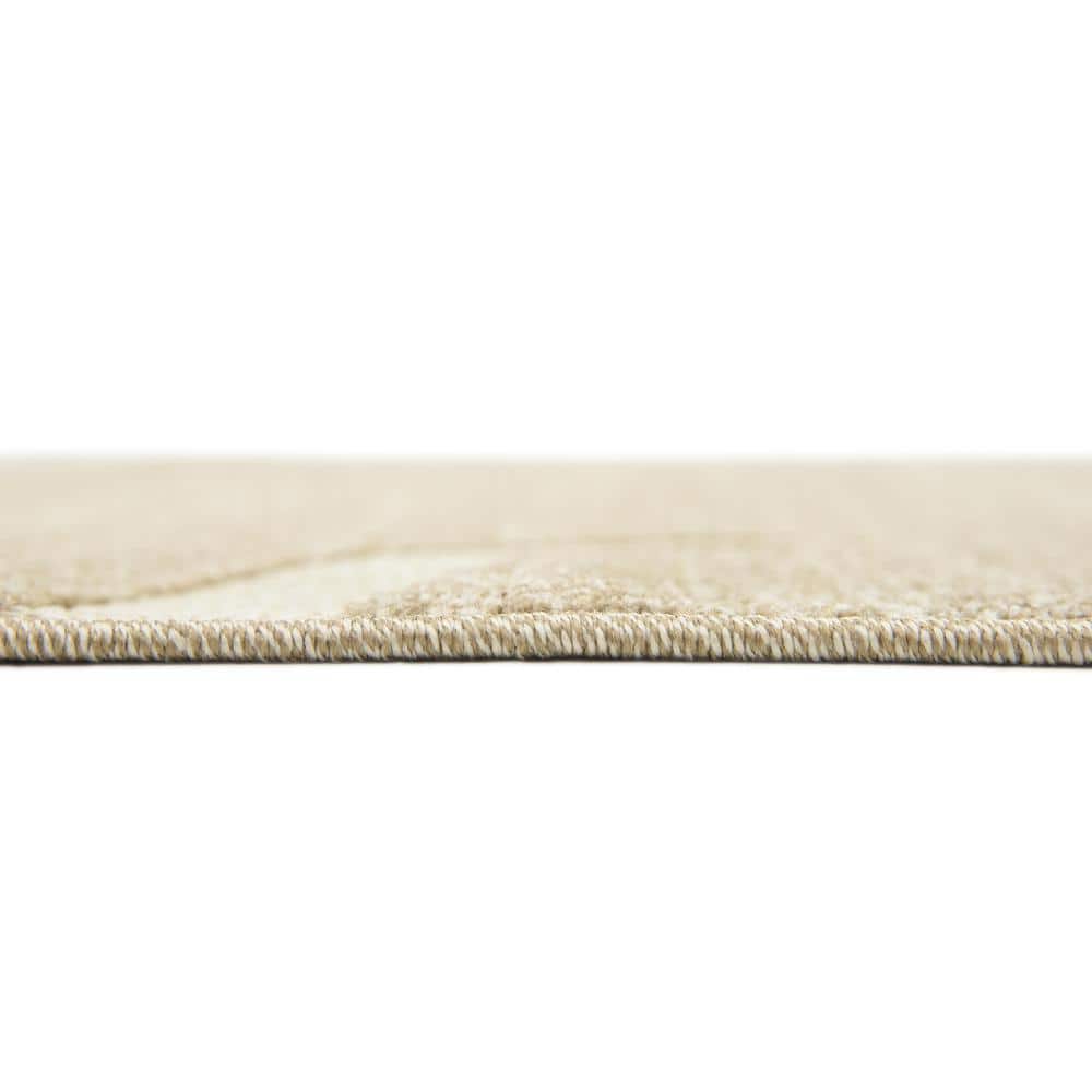 Easycare Abstract Synthetic 6' x 9' Outdoor Rug in Gray