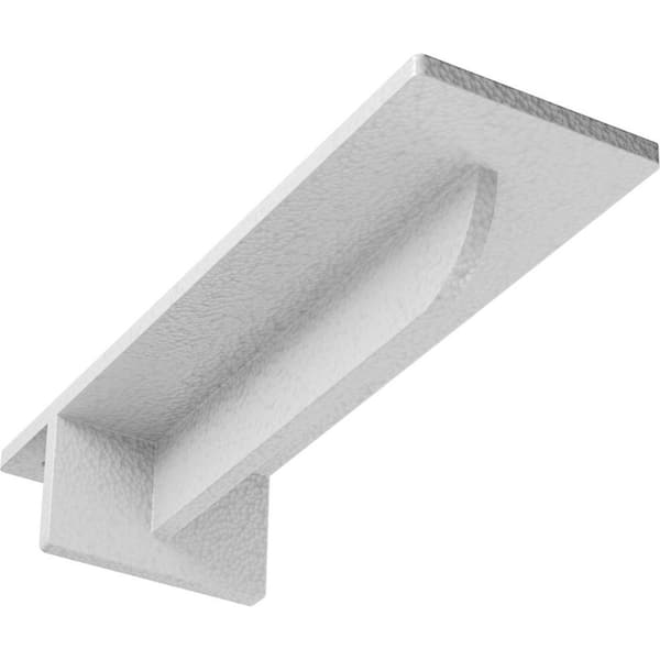 Ekena Millwork 3 in. x 2 in. x 10 in. Steel Hammered White Heaton Bracket