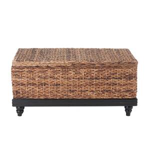 Coolidge 38 in. Brown Medium Rectangle Wood Coffee Table with Storage