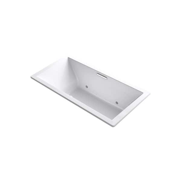 Underscore 6 ft. Center Drain Rectangular Drop-in Air Bath Tub in White Underscore 6 ft. Center Drain Rectangular Drop-in Air Bath Tub in White