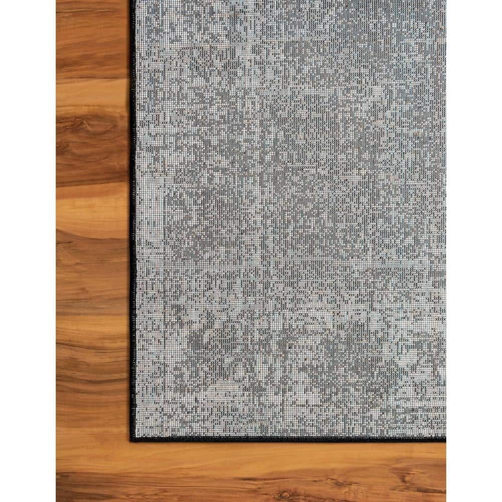 Casino Sofia 9' x 12' Black Rectangular Indoor Area Rug
