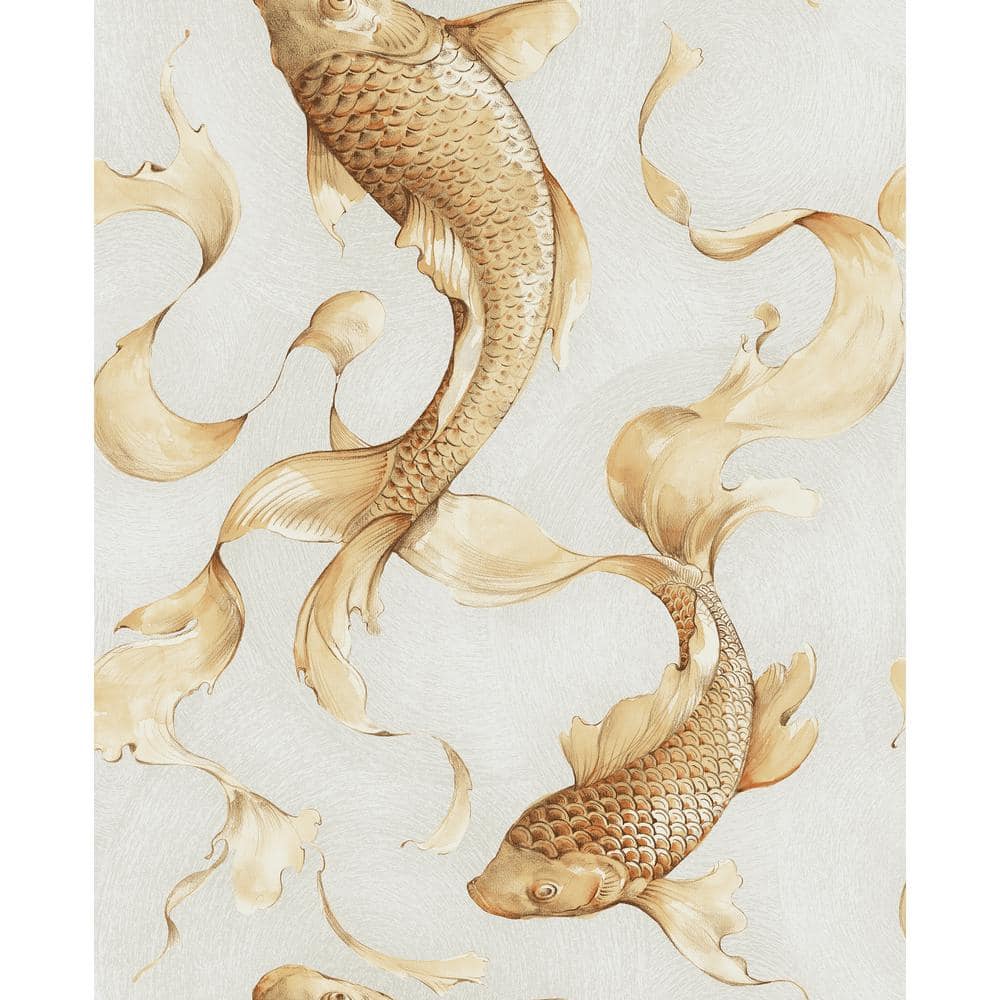 Seabrook Designs Koi Fish Paper Strippable Roll (Covers 56 Sq. Ft.) Ai40610  - The Home Depot