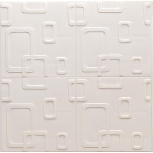 Falkirk Jura II 1/3 in. 28 in. x 28 in. Peel and Stick Beige Cream Circular Shapes PE Foam Decorative Wall Paneling