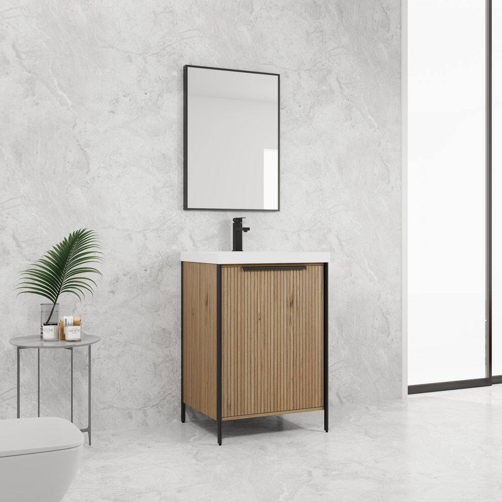 30 in. W x 19.5 in. D x 34 in. H Freestanding Bath Vanity Cabinet without Top in Brown, with Soft-Closing Doors price history on PriceWatchPro