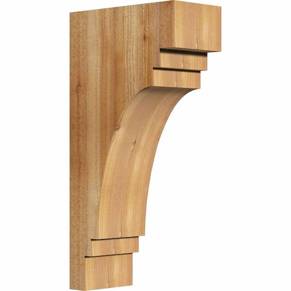 Ekena Millwork 6 in. x 12 in. x 24 in. Western Red Cedar Pescadero Rough Sawn Corbel