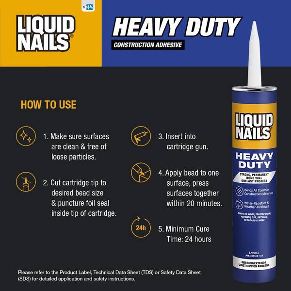 Liquid Nails 10 oz. Heavy Duty Construction Adhesive-LN-903 - The 