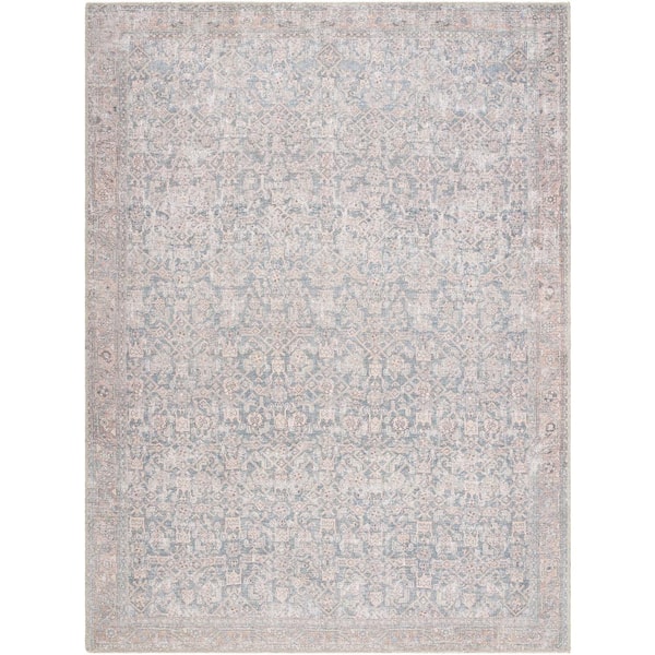 Livabliss Lorelai Green Traditional 5 ft. x 7 ft. Indoor Machine-Washable Area Rug