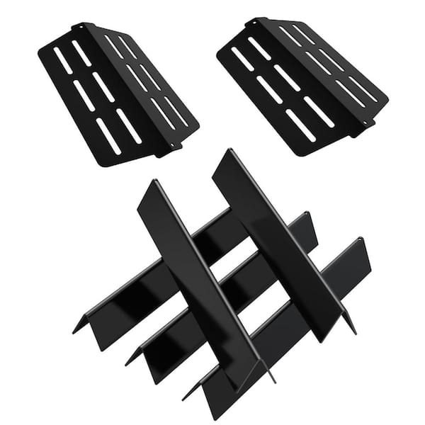 Porcelain-Enameled Flavorizer Bars and Heat Deflectors Replacement for Weber Genesis 300 Series(7-Pack)