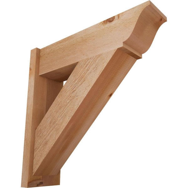 Ekena Millwork 8 in. x 28 in. x 28 in. Traditional Rough Sawn Western Red Cedar Outlooker