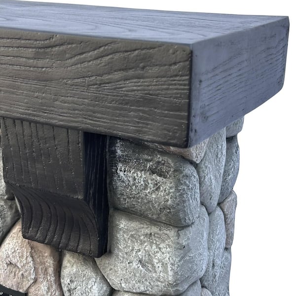 44 in. Freestanding Electric Fireplace in Gray