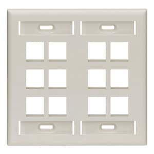 Almond 2-Gang Audio/Video Wall Plate (1-Pack)