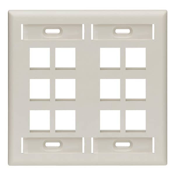 Leviton Almond 2-Gang Audio/Video Wall Plate (1-Pack)