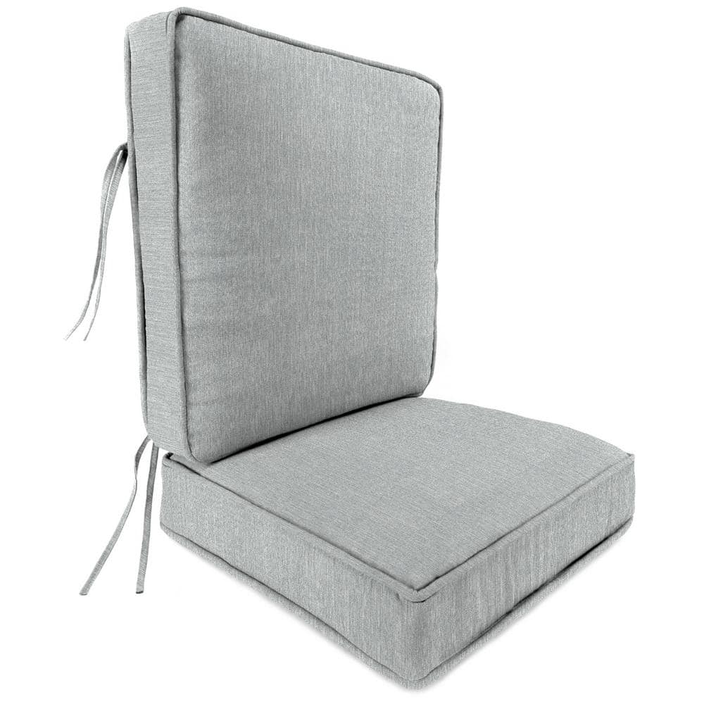 Tahiti Silver Polyester Outdoor Deep Seat Chair Cushion Set