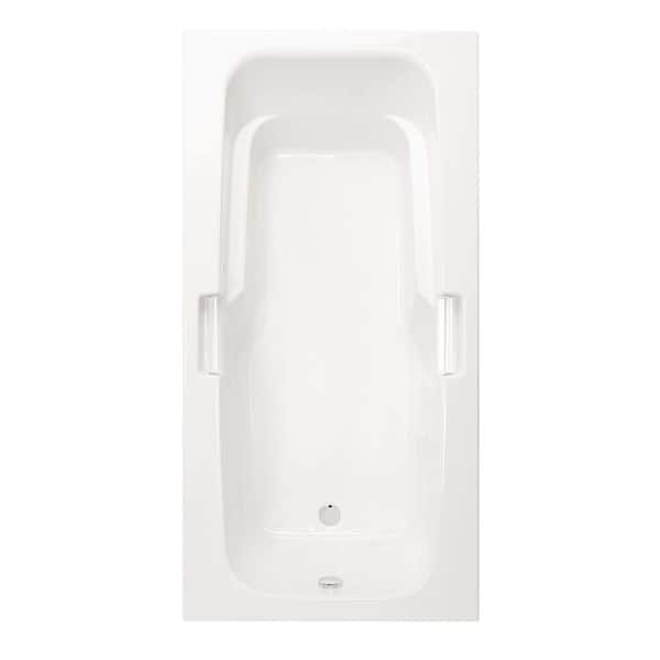 Montrose II 72 in. x 36 in. Acrylic Reversible Drain Rectangular Drop-In Soaking Bathtub in White