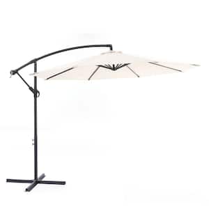 10 ft. Beige Patio Offset Umbrella