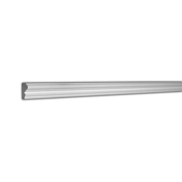 American Pro Decor 1-5/8 in. x 1/2 in. x 96 in. Plain Recycled Polystyrene Panel Moulding Pro Pack 80 LF (10-Pack)