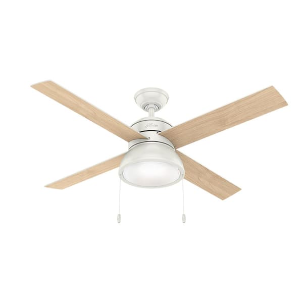 Hunter Loki 52 in. Integrated LED Indoor Fresh White Ceiling Fan with Light Kit