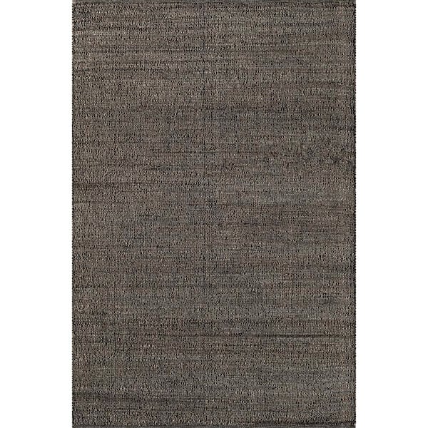 Perfect Handwoven Jute-Blend Charcoal 8 ft. x 8 ft. Indoor Square Rug
