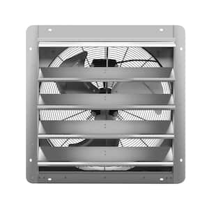 2750 CFM 24 in. Silver Aluminum High Speed Gable Mount Shutter Exhaust Fan