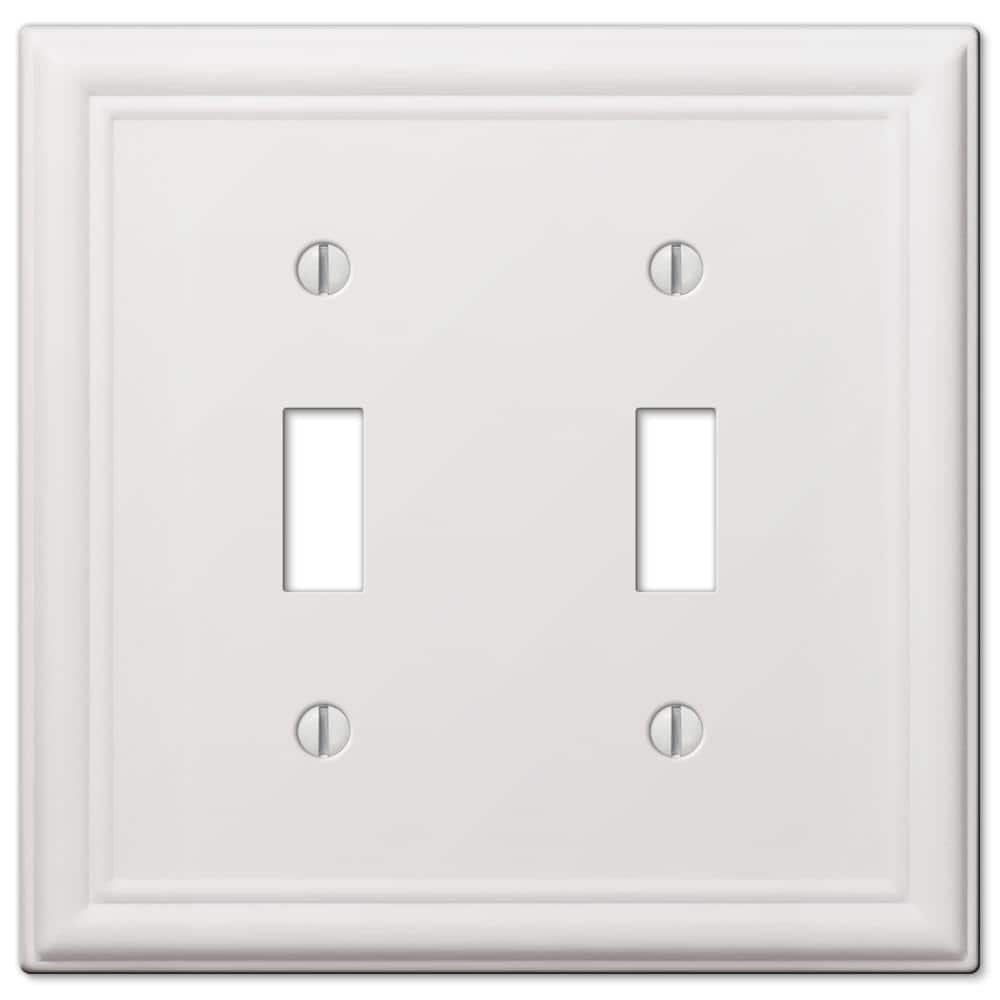 Ascher 2 Gang Toggle Steel Wall Plate - White price history on PriceWatchPro