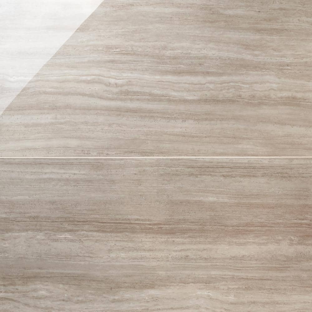 Atlanta Taupe Large Format Polished Porcelain Floor and Wall Tile