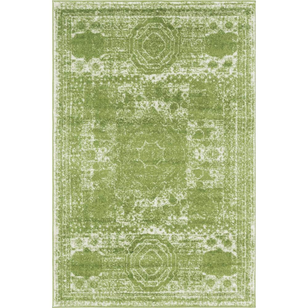 Unique Loom Bromley Wells Green 4 ft. x 6 ft. Area Rug 3144315 The
