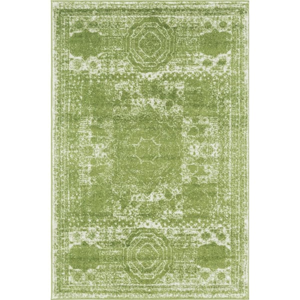Unique Loom Bromley Wells Green 4 ft. x 6 ft. Area Rug