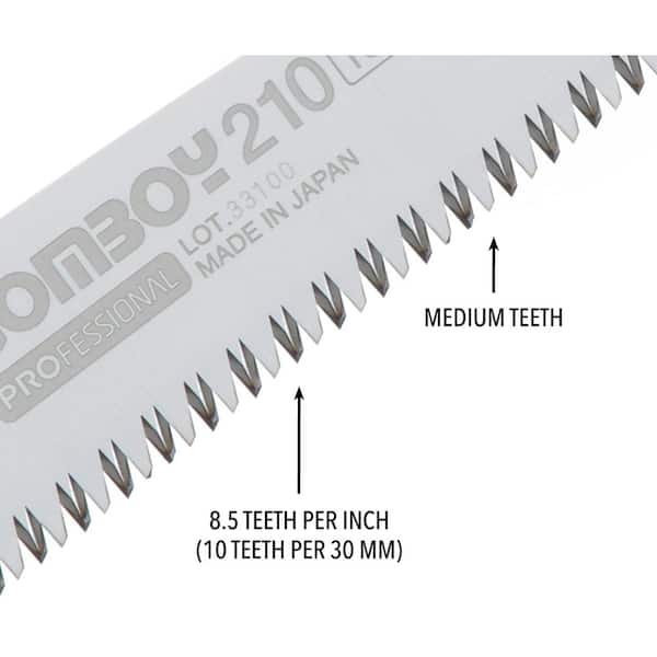 Medium Tooth SILKY Japan 121-21 GOMBOY 210mm Folding Landscaping Hand Saw 