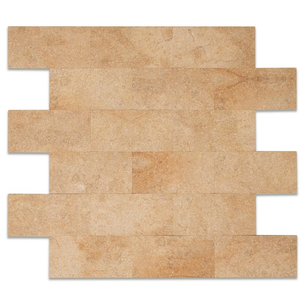 Yipscazo Subway Collection Castle Cream Yellow 12 in. x 12 in. PVC Peel and Stick Tile (5 sq. ft./5-Sheets)