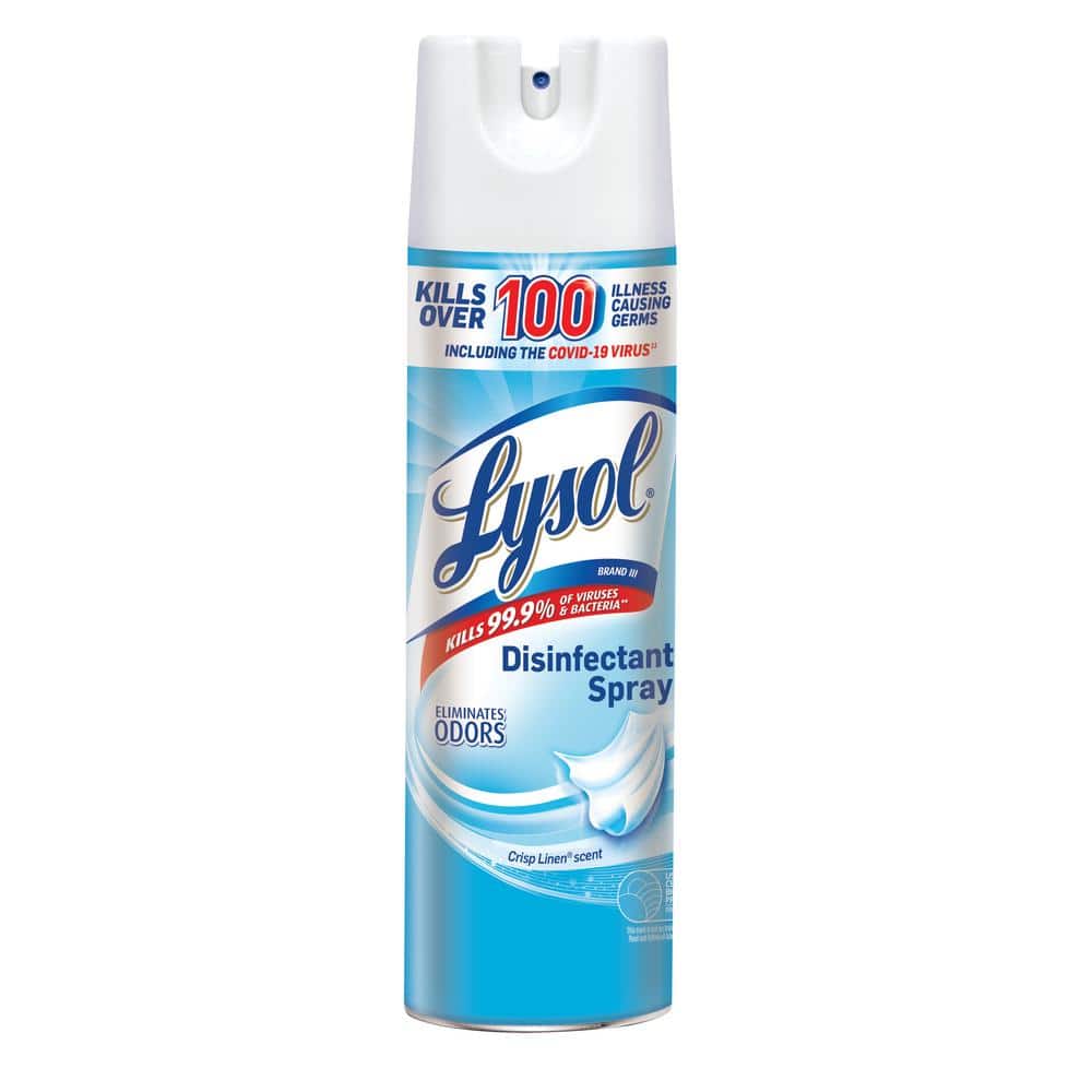 Konkret Indstilling Afslut Lysol 19 oz. Crisp Linen Disinfectant Spray 79329 - The Home Depot