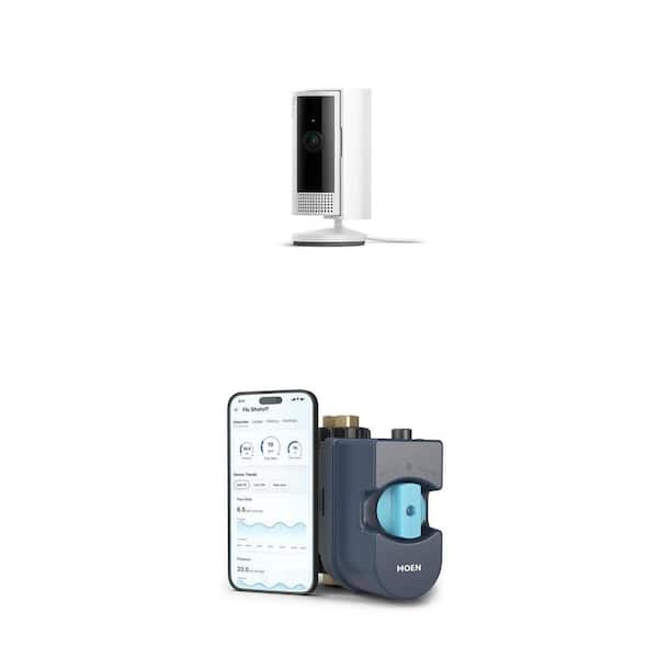 Indoor Cam (2nd Gen) with Privacy Cover and Flo 0.75 in. Smart Water Monitor Combo
