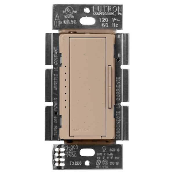 Lutron Maestro LED+ Dimmer Switch for Dimmable LED Bulbs, 150W/Single-Pole or Multi-Location, Mocha Stone (MACL-153M-MS)