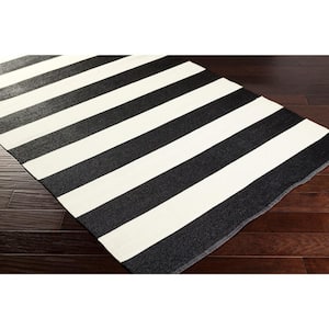 Charon Black Doormat 2 ft. x 3 ft. Indoor/Outdoor Patio Area Rug