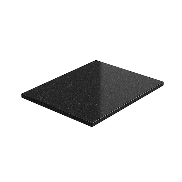 32 in. x 1. 25 in. x 24 in. Outdoor Kitchen Granite Countertop in Black Galaxy for Outdoor Kitchen Cabinets